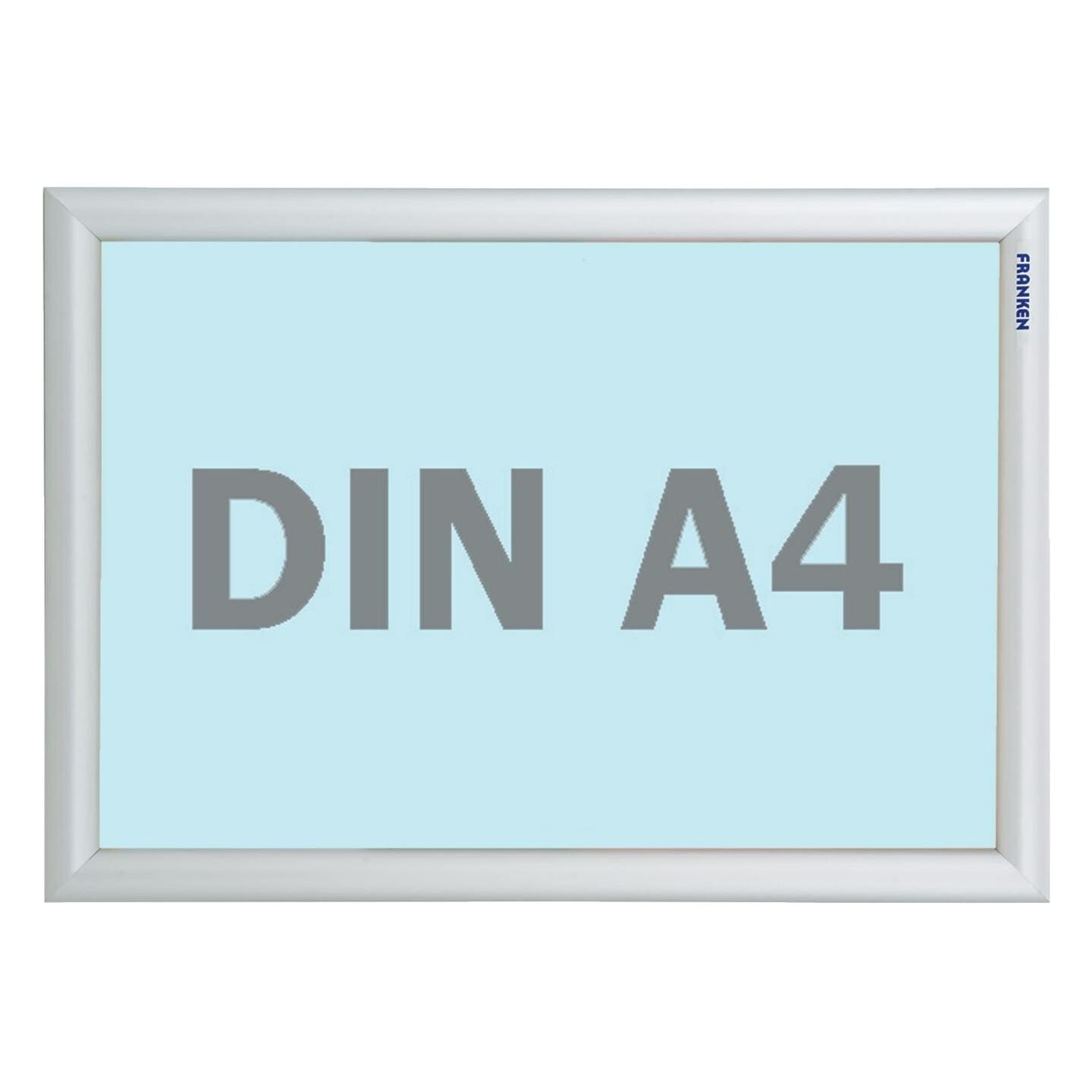 Franken Plakatrahmen "Outdoor", DIN A4, 25 mm Rahmenprofil silbereloxierter Aluminium-Klapprahmen, Kunststof (BS1701)