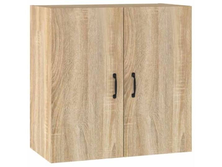 HKLGBVCR Wandschrank Sonoma-Eiche, 60 x 31 x 60 cm, Holz 2 Türen, Stauraum, Wandbefestigung, Montageanleitung, Schrauben und Dübel nicht im Lieferumfang enthalten