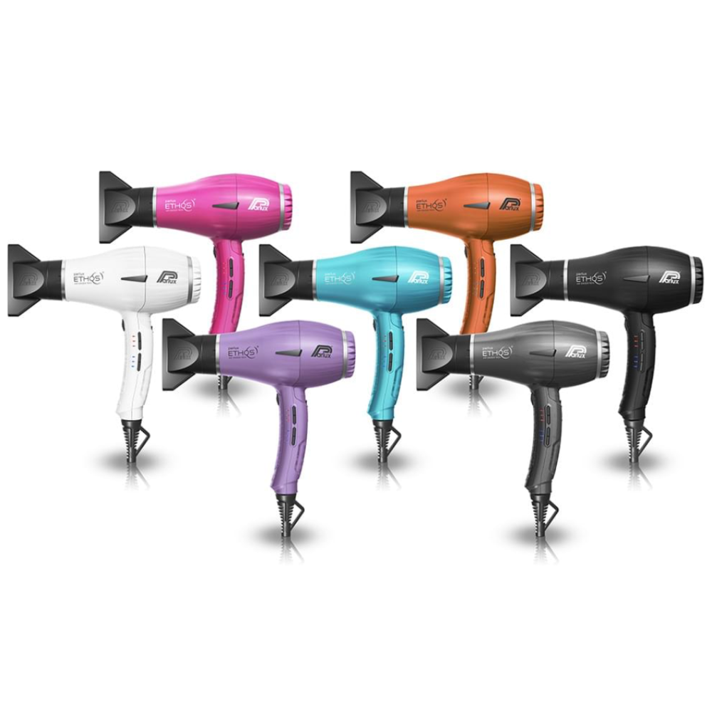 Parlux ETHOS Hair Dryer Air Ionizer Tech [European Plug 220V] 1&nbsp;un. Black