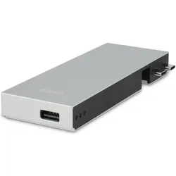 LMP USB-C Compact Dock 2 (USB-C, 6 Ports), Dockingstation + USB Hub, Silber