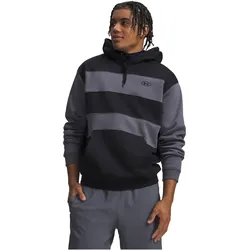 UNDER ARMOUR Rival Fleece Striped Hoodie Herren 008 - ultimate black/castlerock/ultimate black M