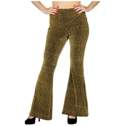 Wilbers Erwachsenenkostüm Party Glitzer Hose ausgestellt gold Grösse M/38-40 (38, 40, M)