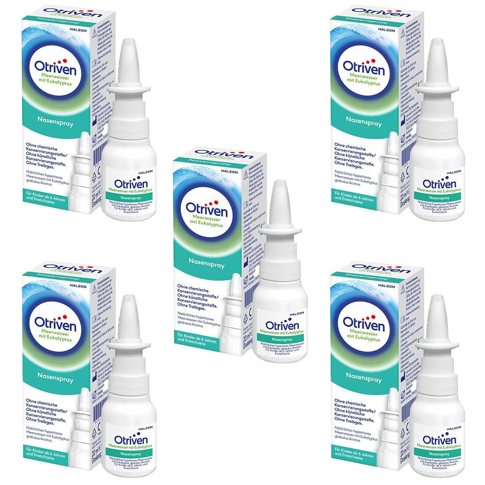 Otriven Meerwasser mit Eukalyptus Nasenspray x5 5x20 ml