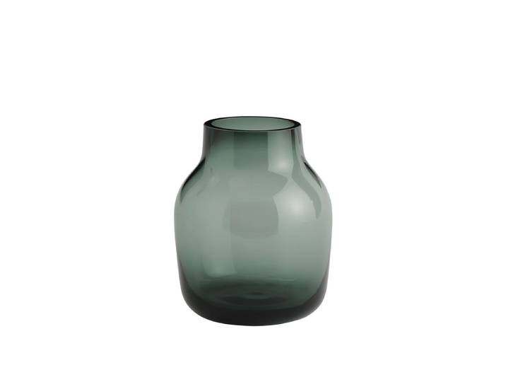 Muuto - Silent Vase, Ø 11 cm, dunkelgrün