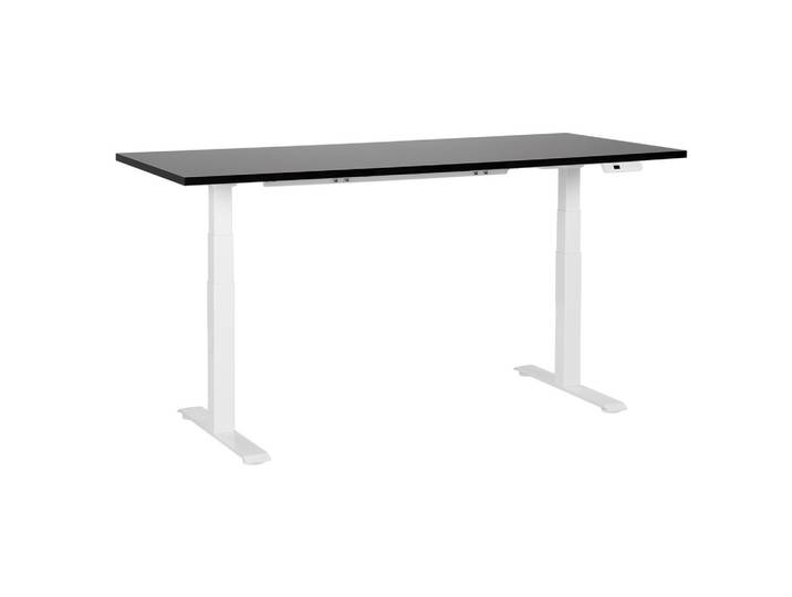 SCHREIBTISCH schwarzweiß 180/80 cm elektrisch höhenverstellbar Destin III