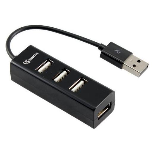 Sbox H-204 USB 4 Ports HUB black (USB-A, 4 Ports) (H-204)