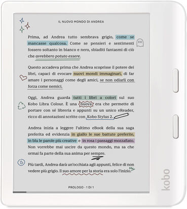 Rakuten Kobo Libra Colour lettore e-book Touch screen 32 GB Wi-Fi Bianco