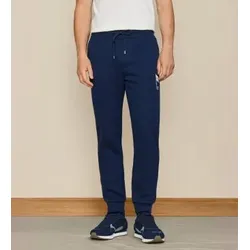 Hackett London für Herren. HM5800150 Marineblaue Flag-Jogginghose (L), Lässig, Baumwolle