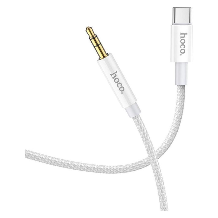 Hoco 1M Digitales 3.5mm AUX Audio zu Typ-C Konvertierungskabel Silber (1 m, AUX Kabel) (40186872)