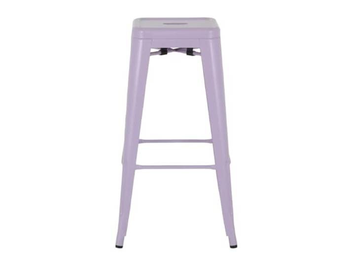 Bolero Bistro-Hochhocker aus Metall, Lilac Pop (4 Stück) Verleiht Cafés und Bars lebendige Sitzgelegenheiten und schafft Platz auf dem Boden mit einem kompakten, stapelbaren Design