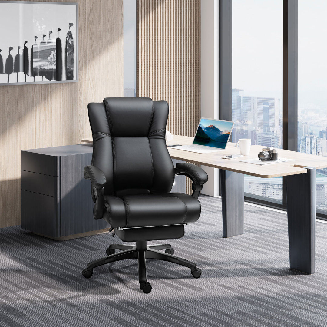 Inbox Zero Executive Chair Black 117cm H X 68cm W X 68cm D