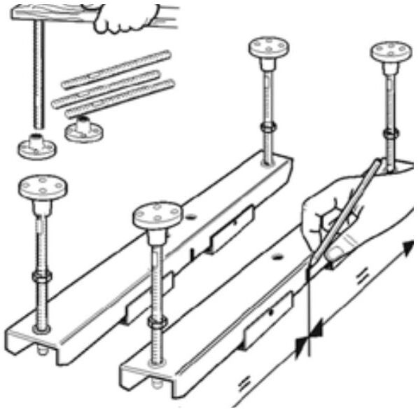 LAUFEN Wannenfuss 2961710000001 höhenverstellbar 13,5-19 cm