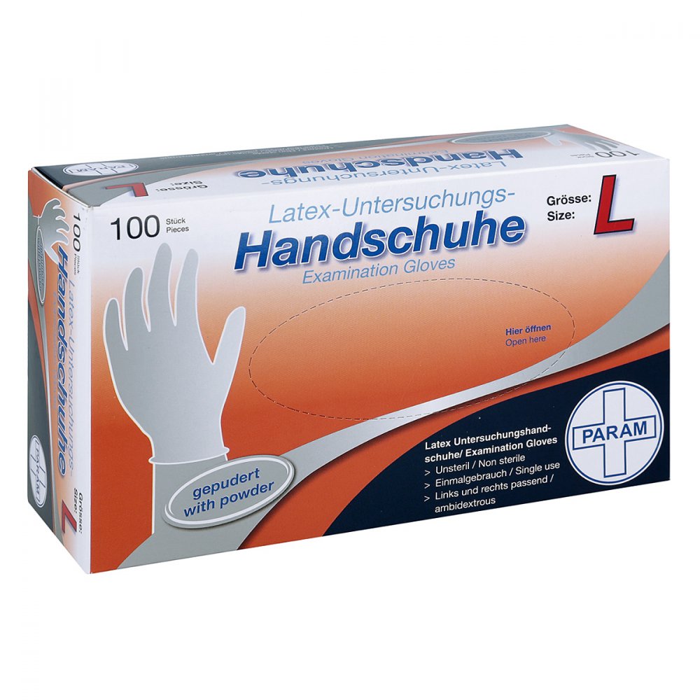 Param GmbH Handschuhe Einmal Latex gepudert L 04818967