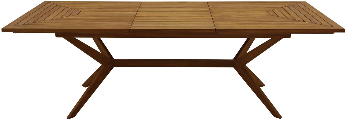 Miliboo Ausziehbarer Gartentisch mit integrierter Verlängerung aus Massivholz B180-240 cm SANTO