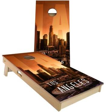 Skip's Garage Los Angeles City Outdoor Cornhole Board Set