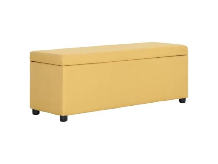 GHVBNMF Sitzbank mit Stauraum 116 cm Gelbe Polsterbank Truhe Gemütliche Polsterung für das Schlafzimmer und die Lounge, geräumiges Innenfach für Kissen und Alltagsgegenstände.