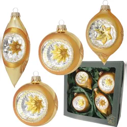 HGD Reflexsortiment, Gold, Glasornamente