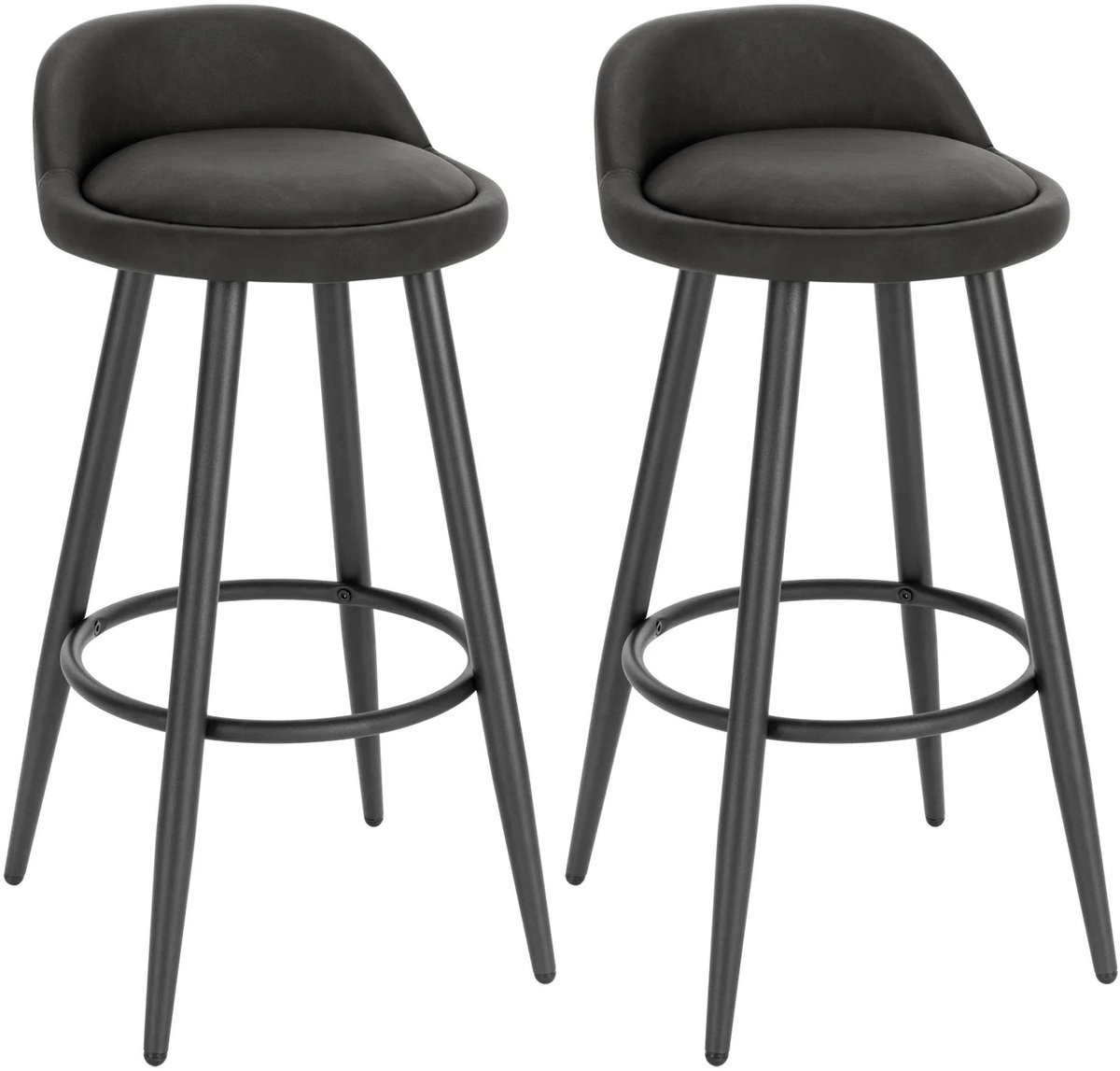 Set van 2 Barkrukken - Antraciet Grijs