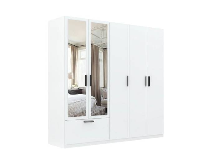 Schrank LITA weiss 5 Türen 1 Schublade
