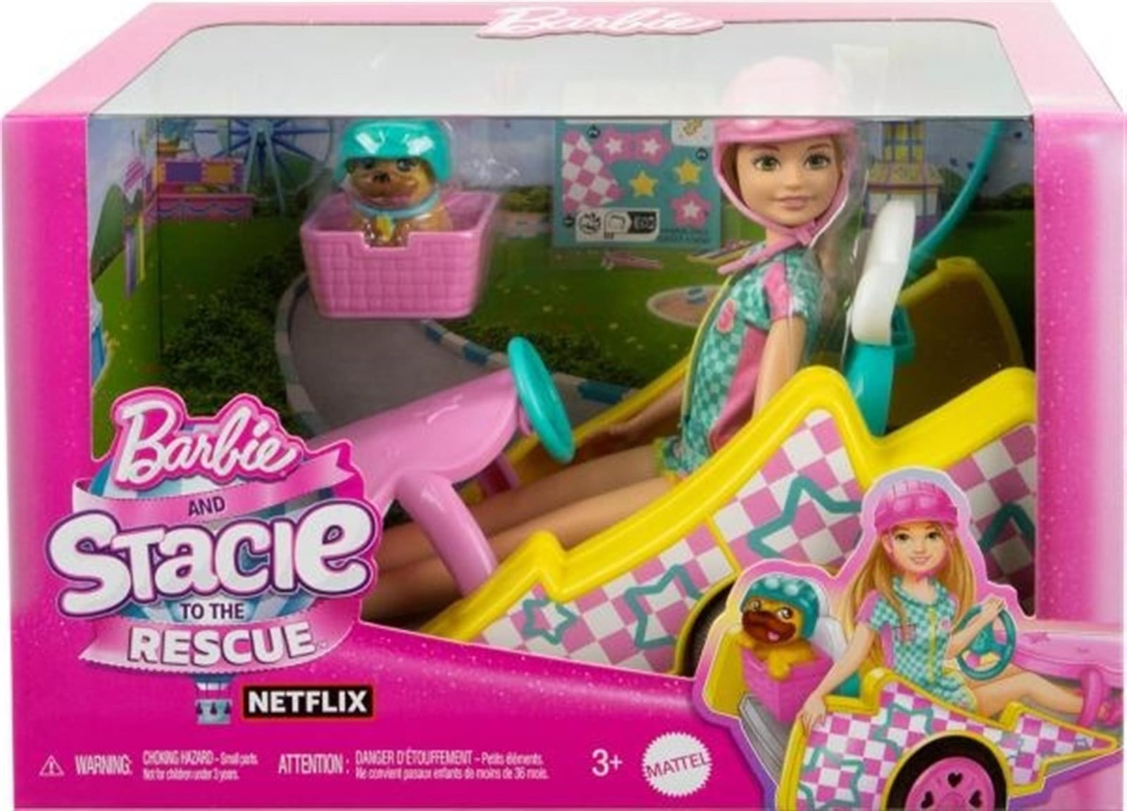 Barbie Stacie Go-Kart met hondje en accessoires