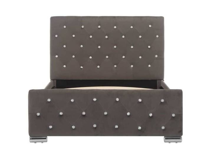 Magnifique Cadre de lit simple - Sommiers à lattes - pour adulte - sans matelas - gris velours 100x200cm 1644