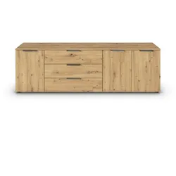 Lowboard Flipp Holzoptik Braun Eiche