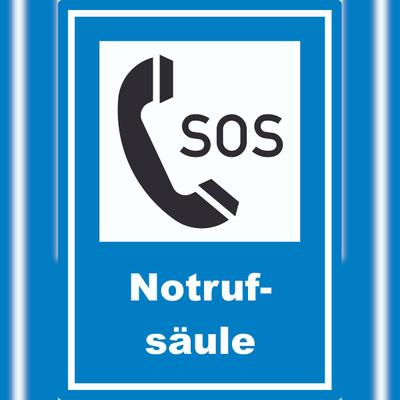 HB-Druck Notrufsäule Aufkleber A2 (420x594mm)