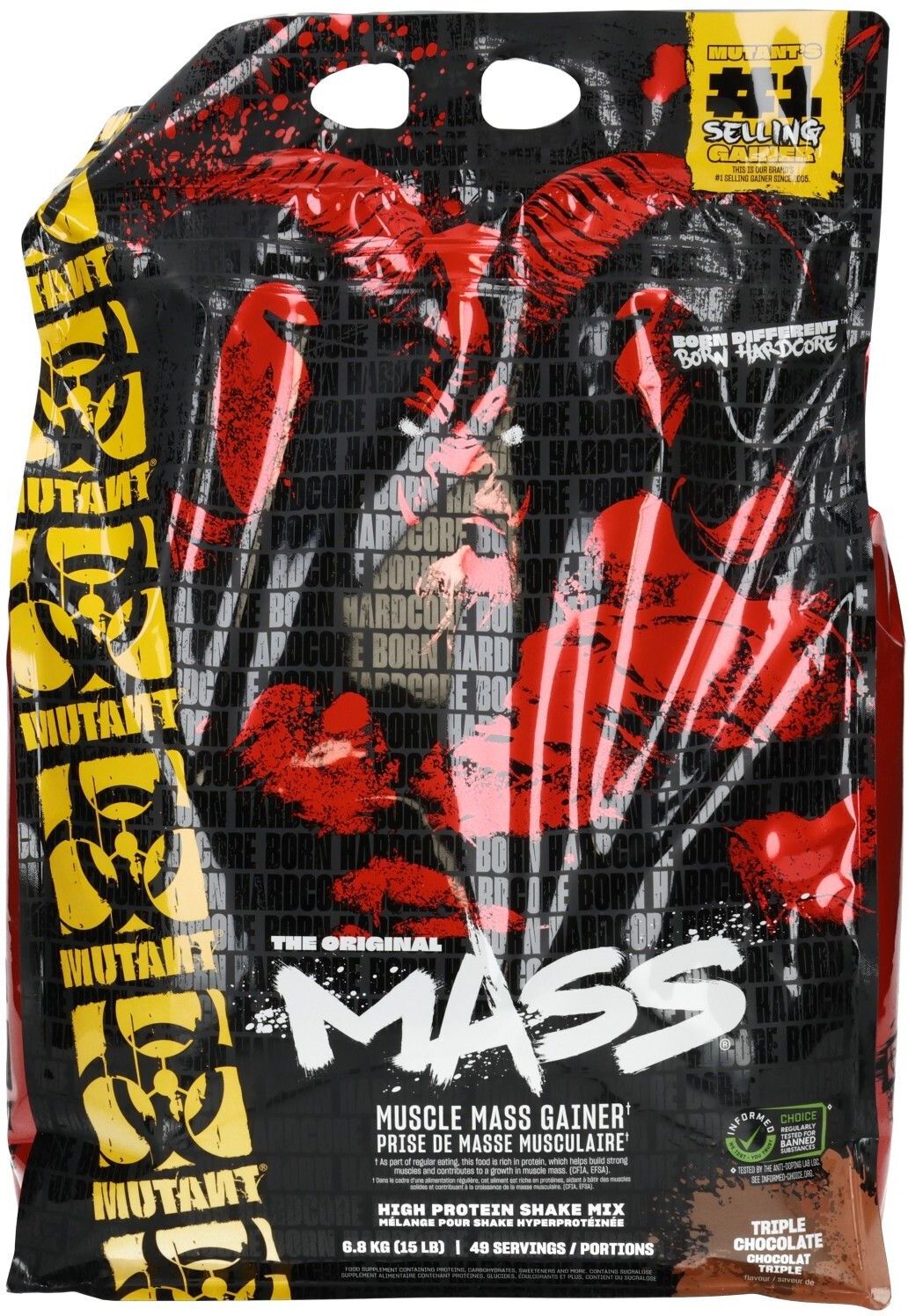 No Brand Mutant Mass (6800g) Triple Chocolate 6800 g Pulver