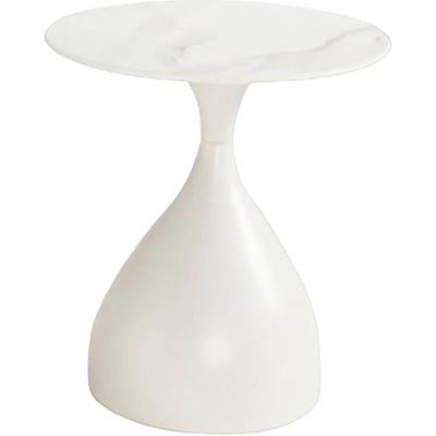 Couchtisch PAROLI, weiß (weiß, weiß, weiß marmoriert), B:50cm H:57cm T:50cm, Tische, Couchtisch