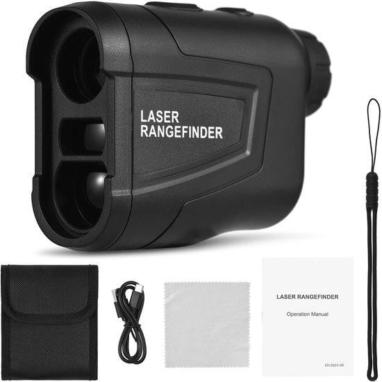 Collox Laser afstandsmeter voor golf, draagbaar, waterdicht, 6x vergroting, zwart