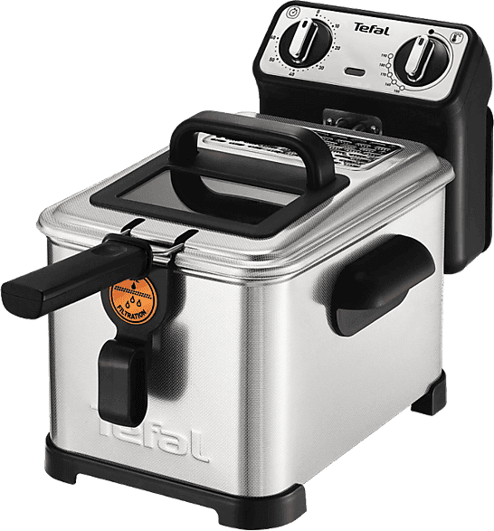Freidora - Tefal Filtra Pro 4L FR516110, 2400W, Zona fría, Acero inoxidable