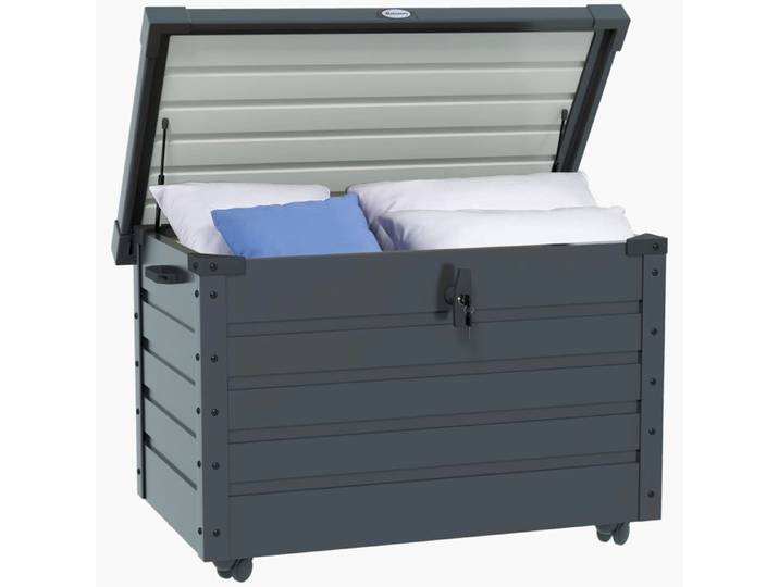 Box jardin extérieur Box de rangement sur roues Box de rangement avec serrure poignée Box jardin balcon terrasse 100 x 62 x 65