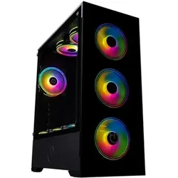 Hiditec Chasis Atx Gaming Z20 Aura USB-C (ATX, mATX, Mini-ITX), PC Gehäuse, Schwarz