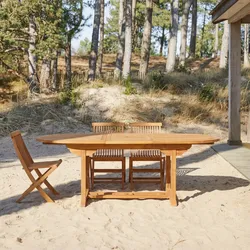 Ovaler Outdoor Tisch aus Akazienholz Capri 160