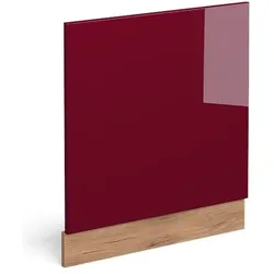 Vicco Küchenmöbel R-Line, Geschirrspülerblende, Rot, Braun