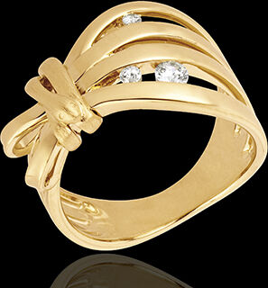 Edenly Ring Spaziergang der Sinne - Camouflage - Gelbgold
