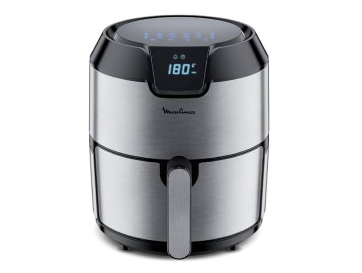 Moulinex Easy Fry Deluxe EZ401D Luftfritteuse ohne Öl, Antihaftbeschichtung, digitales Touchscreen, 8 Kochprogramme, gesunde Mahlzeiten, App 125 Rezepte, bis zu 6 Personen