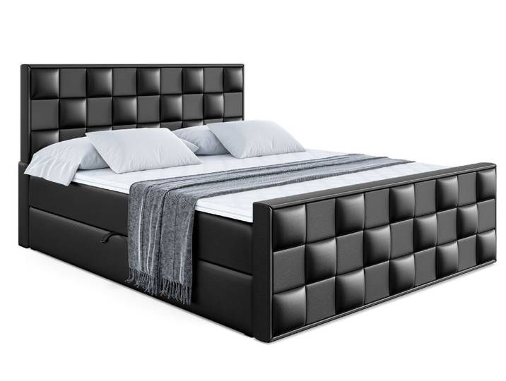 Boxbett ZAFIRA 120x200 cm Schwarz - Soft 11