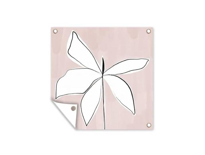 Tuinposter - 200x200 cm - Bloem - Abstract - Pastel