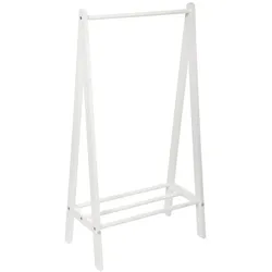 WellHome - Weiße Garderobe aus Holz 60x30x114cm