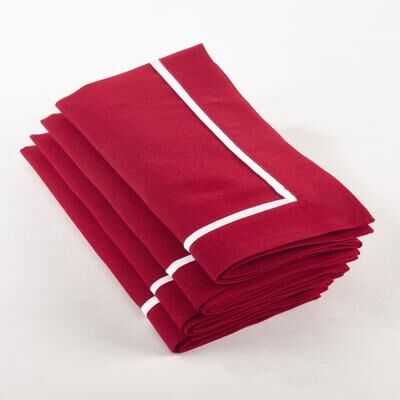 Saro Lifestyle Classic Border Design Napkin