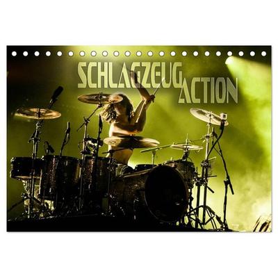 Schlagzeug Action (Tischkalender 2027 DIN A5 quer), CALVENDO Monatskalender