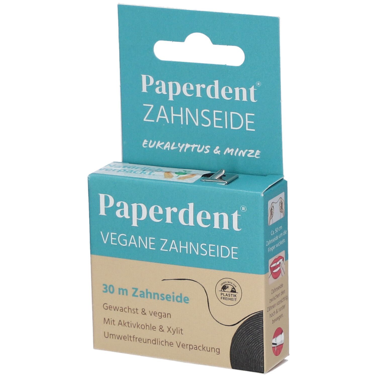 Paperdent Zahnseide Eukalyptus Minze vegan gew.30m 1 St