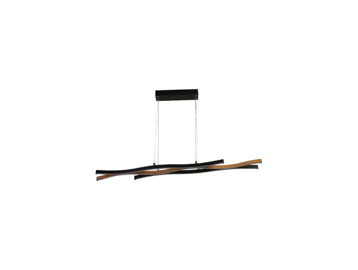 Dimmbare LED Design Pendellampe „Bloom“ Schwarz, Natur Searchlight