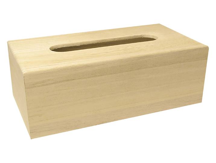 Rayher Holz-Hülle für Kosmetiktücher 23 × 11.5 × 7.5 cm