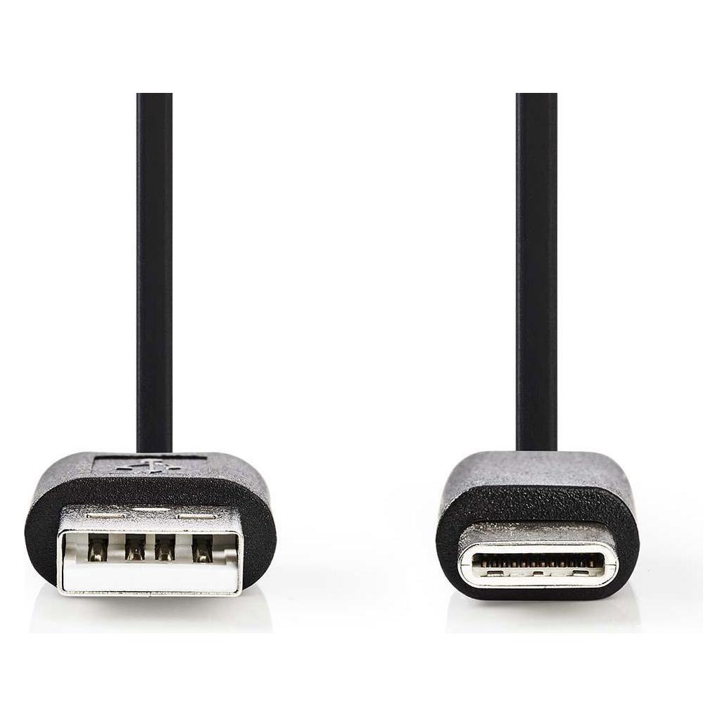 Nedis Kabel USB 2.0 Typ C Stecker auf Stecker 3.0 m (3 m, USB 2.0) (CCGP60600BK30)