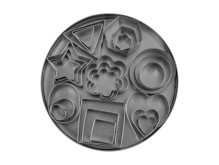 Krumble Uitsteekvormpjes - Set van 24 - Metaal - Zilver