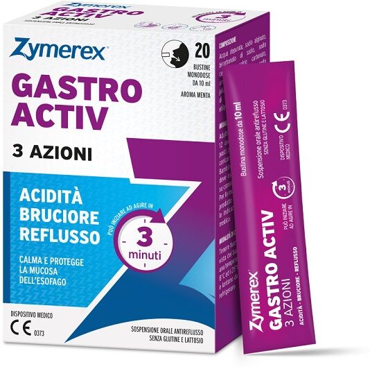 WILCO FARMA Srl SU Zymerex Gastro Activ 3 Azioni, 20 bustine da 10 ml