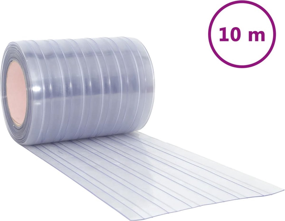 vidaXL Deurgordijn PVC Transparant 10 x 0,3 m