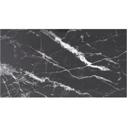 vidaXL Tischplatte Schwarz 120x65 cm 8 mm Hartglas in Marmoroptik